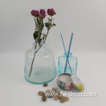 Recycle blue Glass vase For Wedding